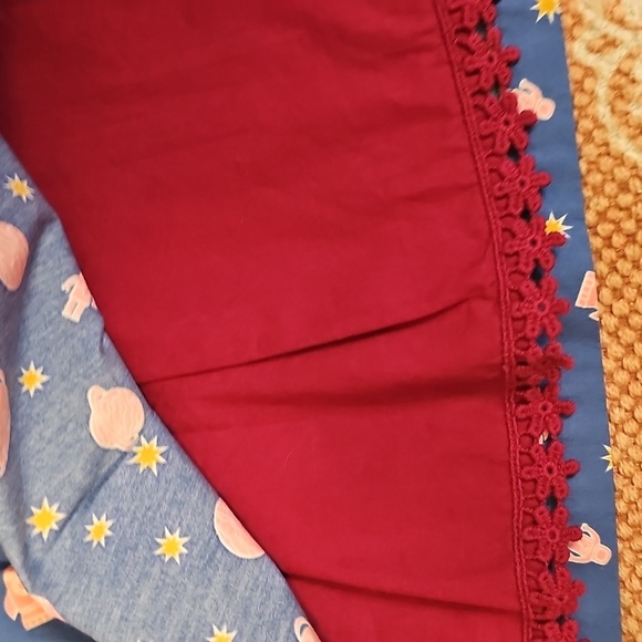 Toddler Girl's Blue Dress w/Bows, Space Theme, Cotton Blend, 1 Yr Old - Picture 5 of 13